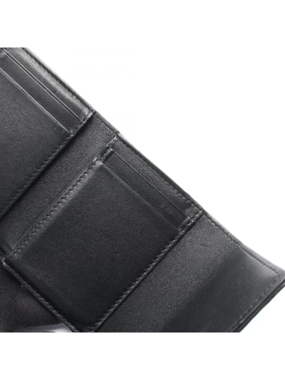 Dior Trifold Wallet Lady Lotus Black Leather